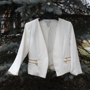 H&M Cream 3/4 Sleeve Blazer Size 14